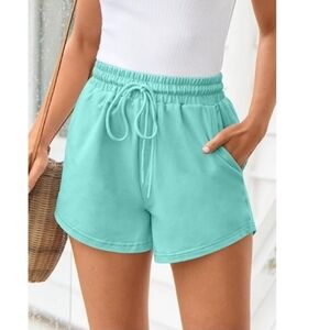 Casual Comfy Lounge Athletic Sweat Shorts Light Green New